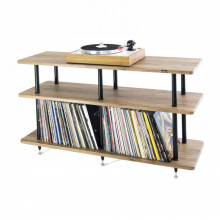 VL-3 Vinyl Storage Rack Black/Walnut